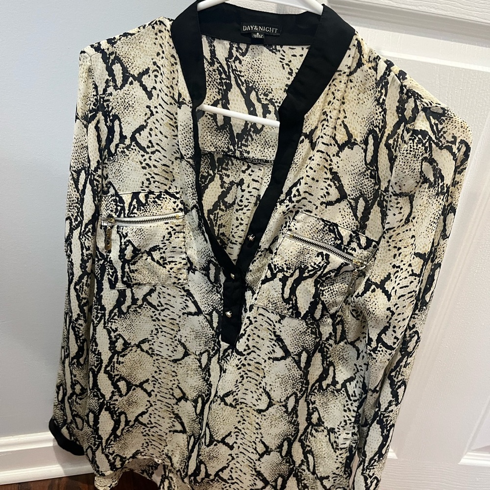 Day & Night Snakeskin Blouse